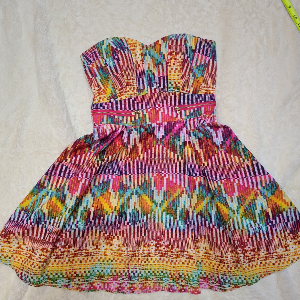 Guess Multicolor Strapless Dress